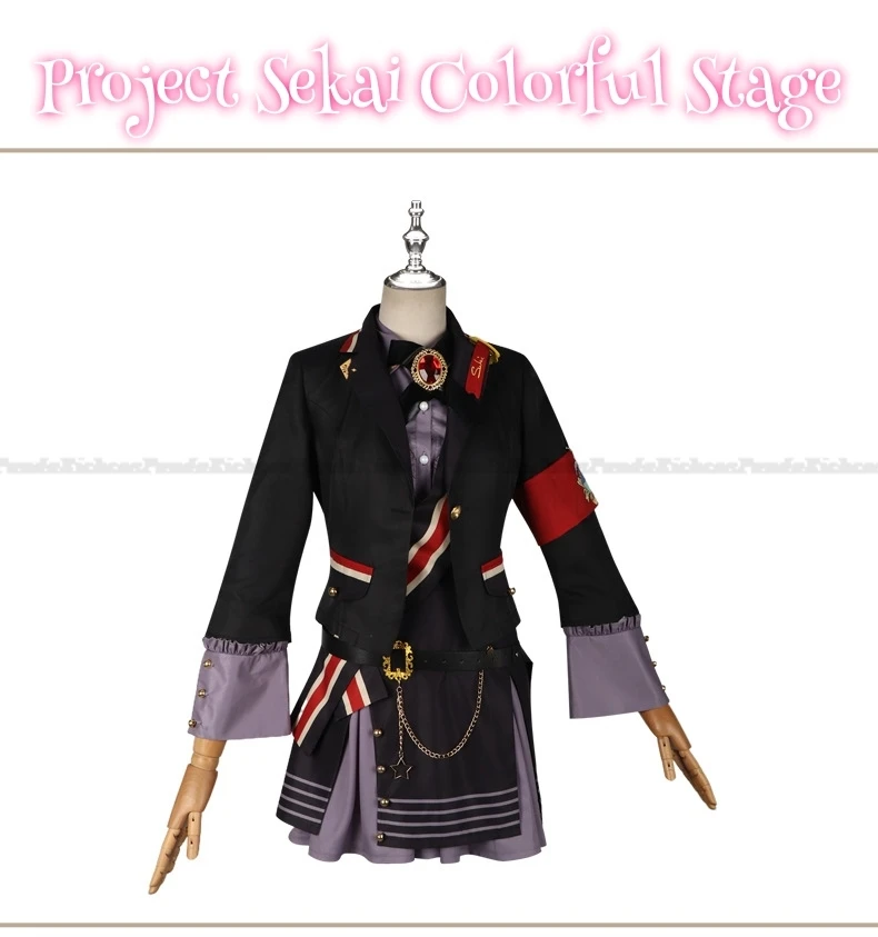 Spiel projekt Sekai bunte Bühne Cosplay Kostüm Perücke Uniform Cosplay Bühne Kostüm Frauen Performance Kleid Halloween