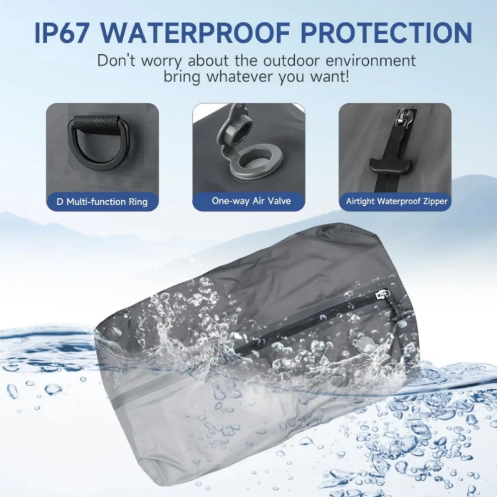 أكياس ضغط الفراغ في الهواء الطلق، أكياس تخزين ملابس السفر والتخييم، خفيفة الوزن، منظم موفر للمساحة لرحلات المشي لمسافات طويلة