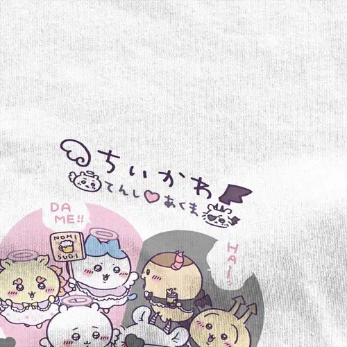 Imagen 2 del producto Chiikawa Manga japonesa Linda camiseta de dibujos animados Y2K playa Japón Mniniso ropa de calle camisetas de algodón novedad camiseta para camisetas masculinas