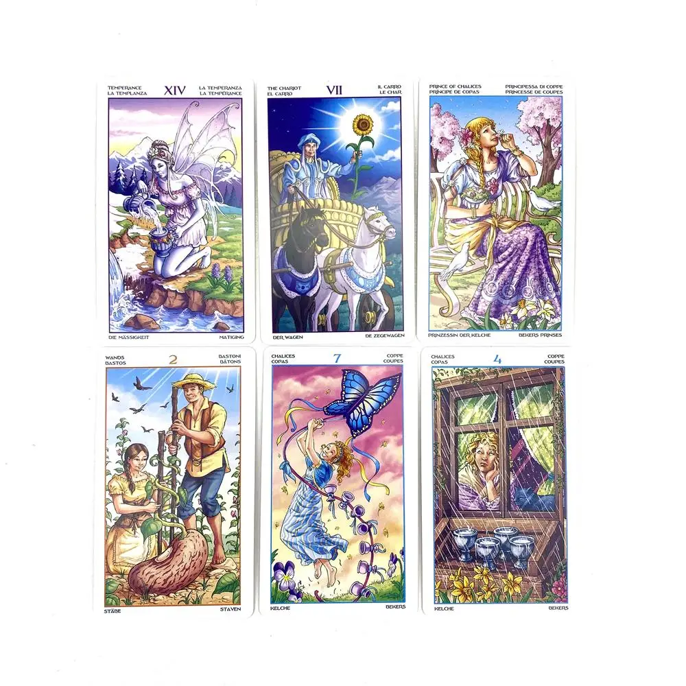 12x7 cm Wheel Of The Year Tarot Card Games Paper Manual