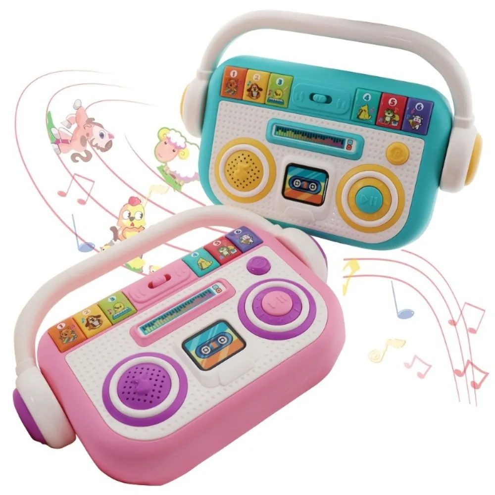 

Baby Radio Toy Educational Developmental Toy with Animal Sounds & Lights Interactive Learning Toy for Infants Toddlers Gift