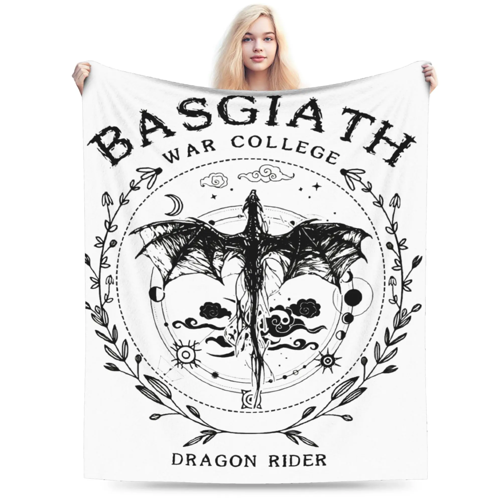 

Fourth Wing Basgiath War College Blanket Lightweight Thin Fleece Healing Gifts Throw Blankets Bedding Throws