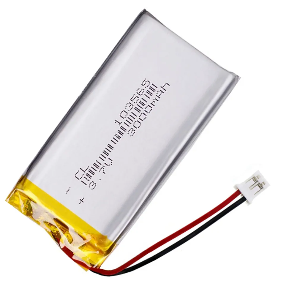 103665 リチウムポリマー電池 3.7V 3000mAh jst PH 2.0 ミリメートル