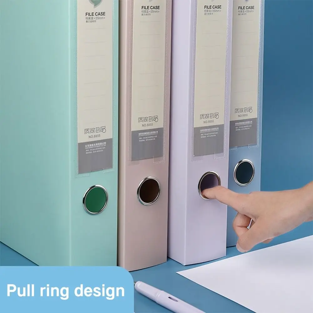 

Thickened A4 File Folder Large Capacity Morandi/Retro Color Archive Box Multifunctional Test Paper Storage Organizer