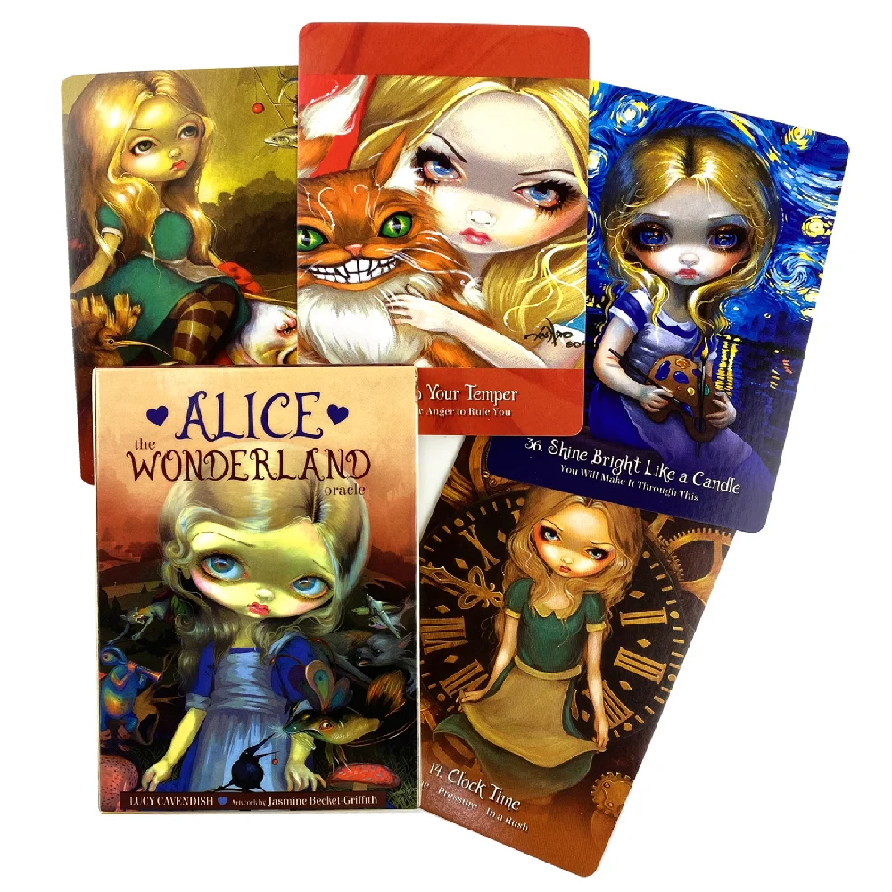 Cartes Oracle Alice au pays des merveilles, divination, tarot, jeu de société, édition de fête