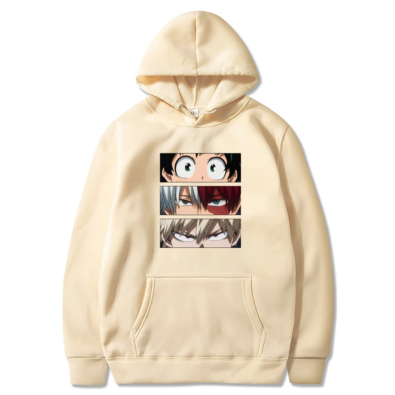 Hoodies My Hero Academia para mulheres, mangas compridas, moletons casuais de grandes dimensões, desenhos animados japoneses, moletom solto