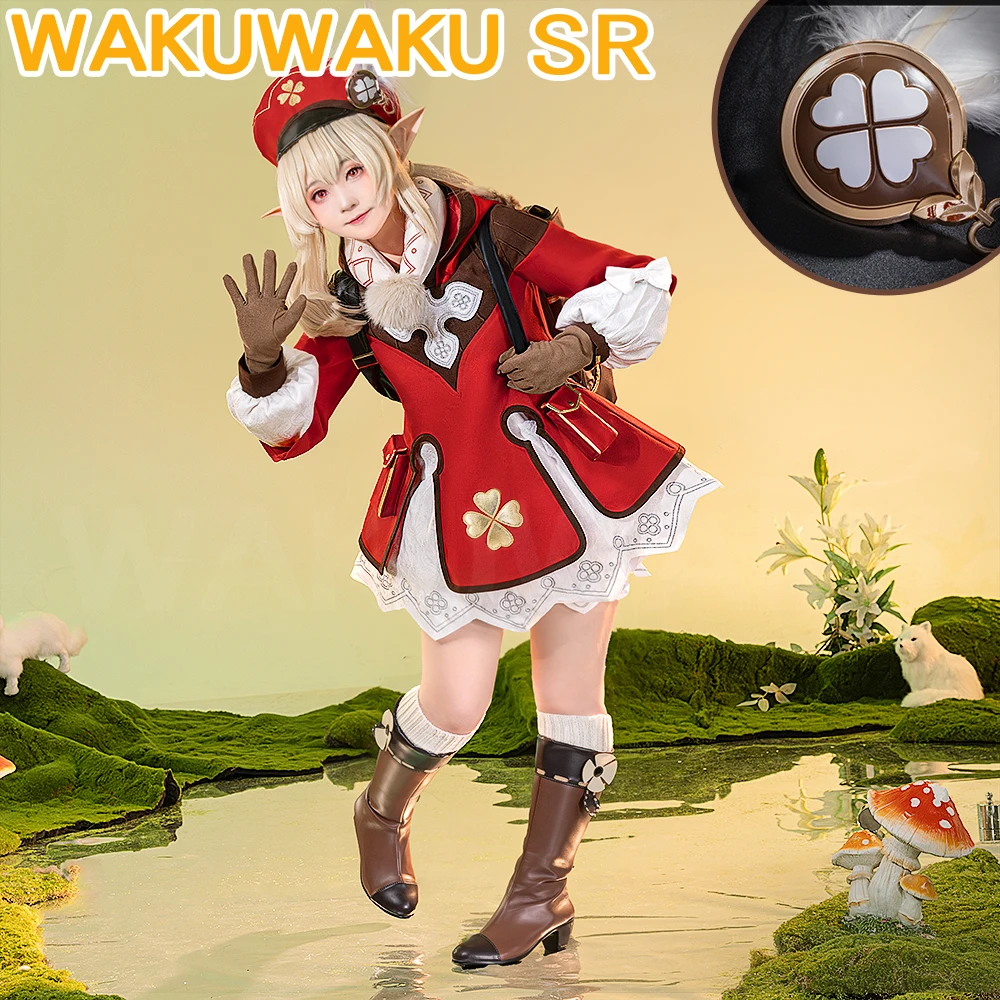 

Klee Cosplay Game Genshin Impact Cosplay WakuWaku-SR Klee Genshin Impact Klee Cosplay Cute Christmas Costume Halloween