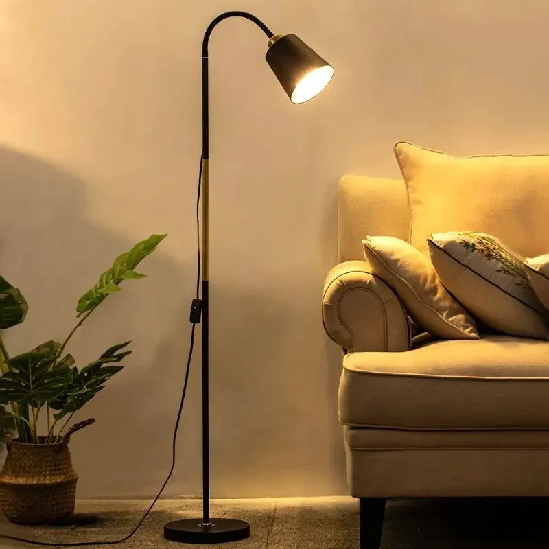 Ajustável Ferro LED Floor Lamp, Pé Lâmpadas, Sala de estar, Escritório, Leitura, Quarto, Estudo Decoração, Iluminação, Decoração