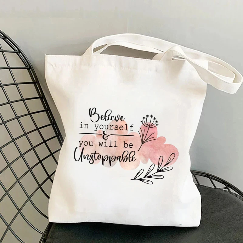 Be Amazing-Bolso de mano de lona con estampado de mariposa en la espalda, organizador respetuoso con el medio ambiente, bolsa de compras de gran capacidad, bolsas de hombro de almacenamiento