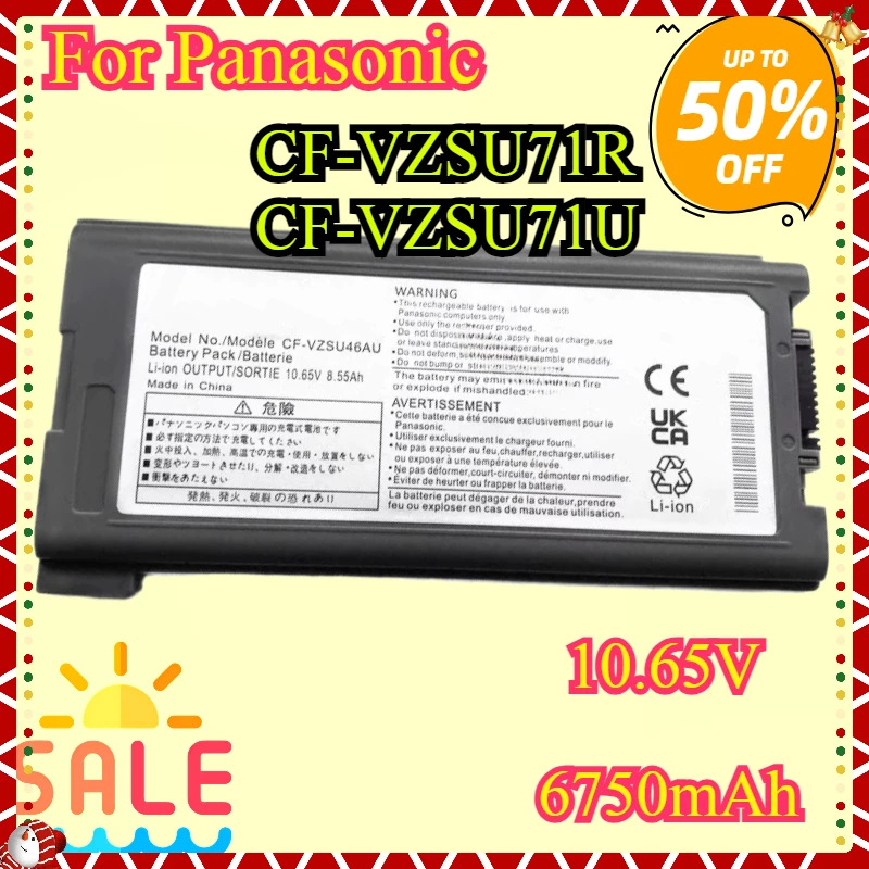 

NEW Replacement Battery CF-VZSU71R CF-VZSU71U CF-VZSU72U For Panasonic Toughbook CF-52 CF-53 CF-29 CF-30 CF-31 6750mAh