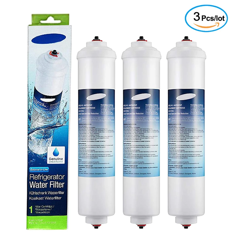 Refrigerator Inline Water Filter Purifier Replacement for Samsung DA29-10105J HAFEX/EXP, 5231JA2010B, GE GXRTQR 3 PCS