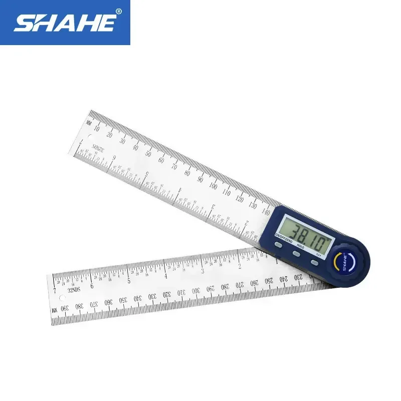 Shahe 200mm Electronic Protractor Stainless Steel Digital Angle Ruler Inclinometer Angle Finder Digital Angle Gauge