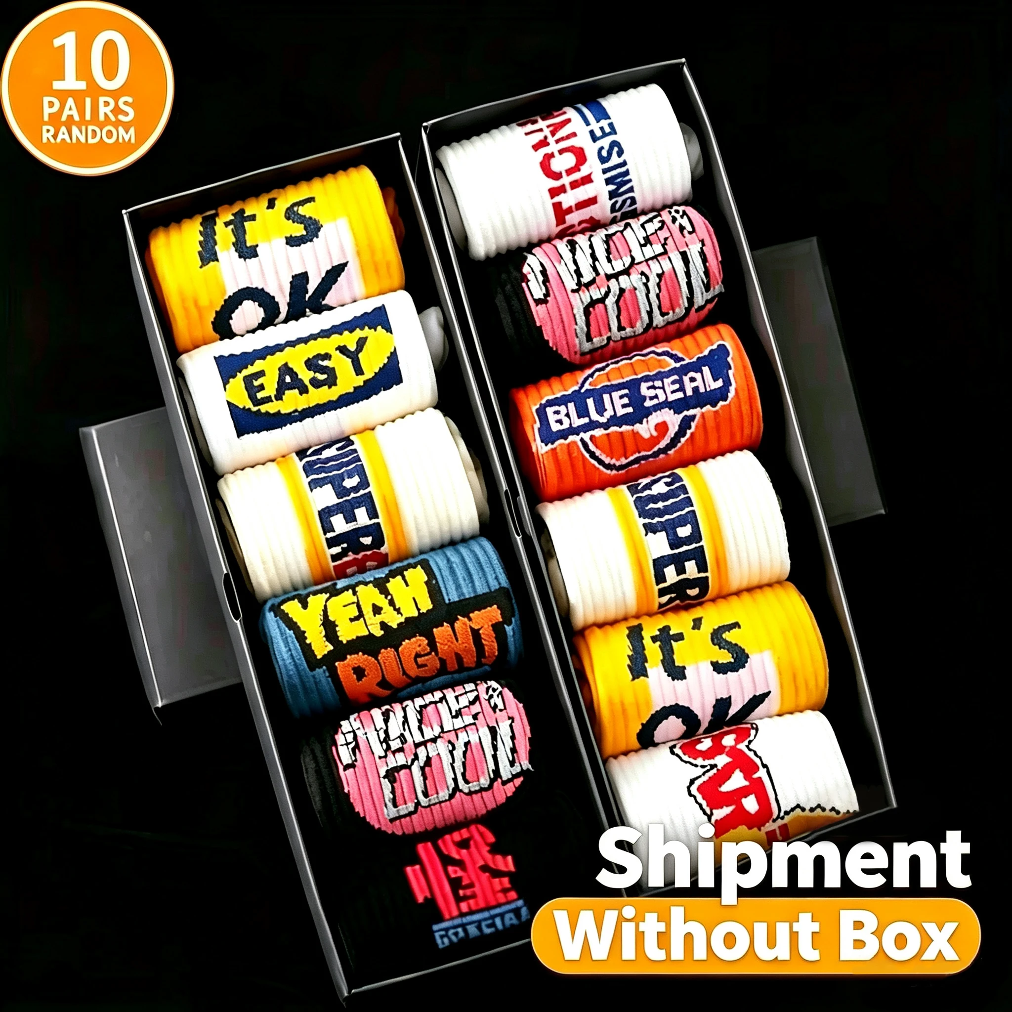 10 Paar modische und trendige Street Boy Skateboard-Socken, bequeme und atmungsaktive personalisierte Sportsocken für Paare