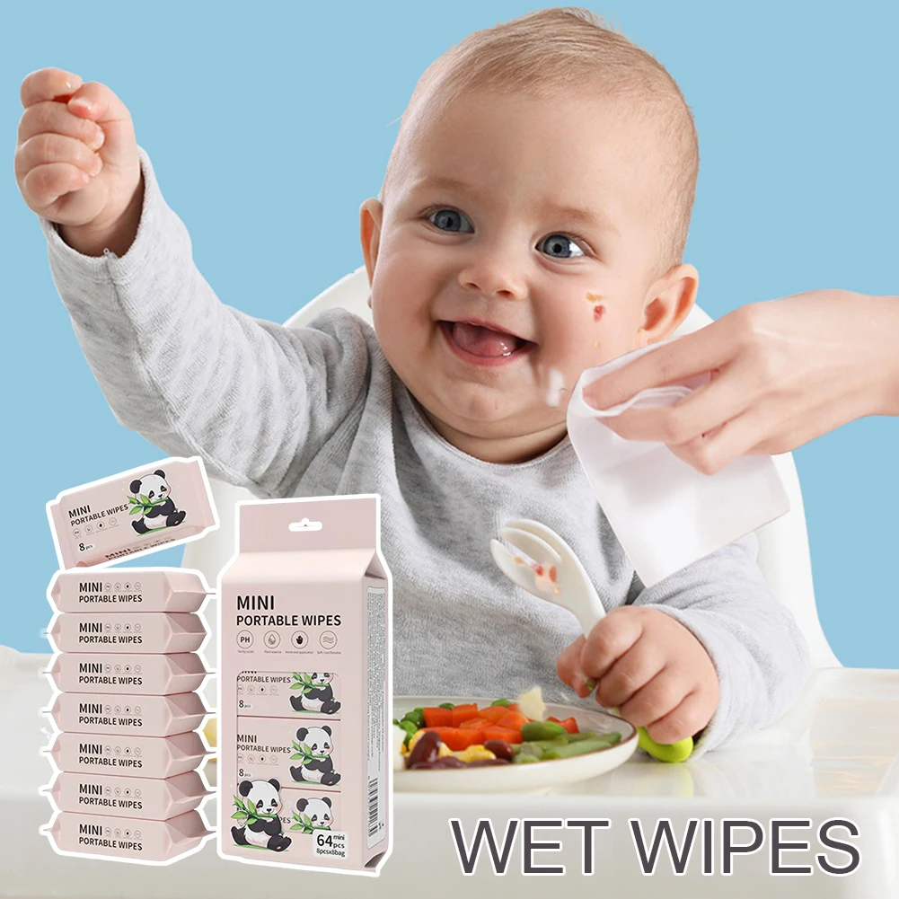 Mini Portable Wet Wipe,Travel Wet Wipe For Handbag,Versatile Cleaning Wipes,Everyday On-The-Go Personal-Hygiene,For Outdoor Use