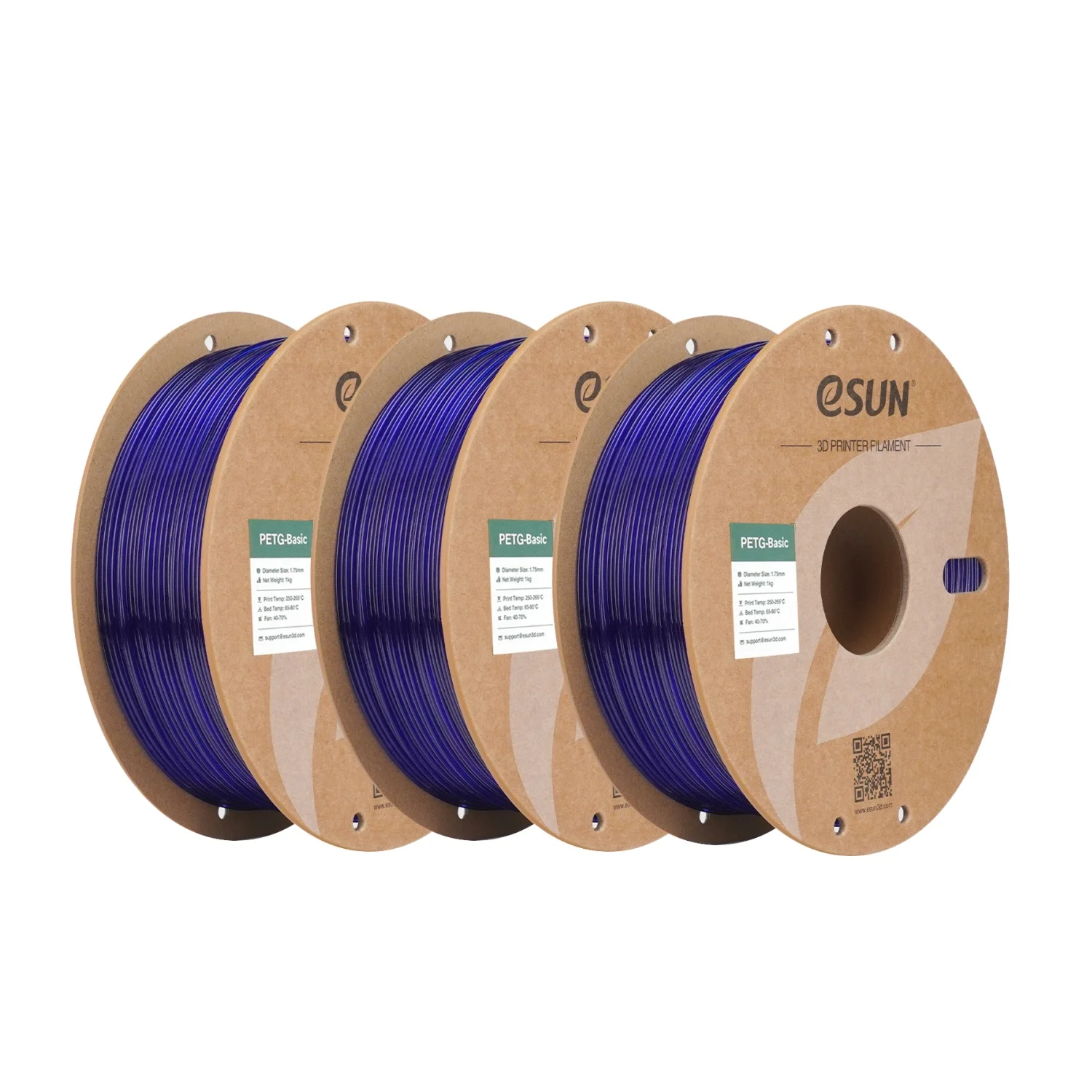ESUN PETG-Basic 3KG 3D-printfilament 1,75 mm Dimensionale nauwkeurigheid +/- 0,03 mm 1KG/rol 3 rollen kartonnen spoel 3D-printmateriaal Snelle verzending
