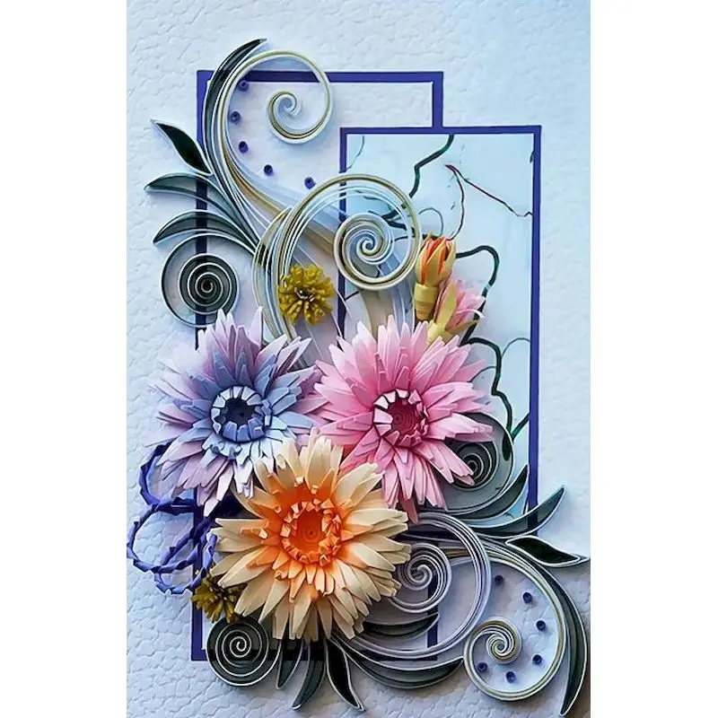 

SDOYUNO Diamond Embroidery Flower Picture Of Rhinestones Full Round 5d Mosaic Cross Stitch Painting For Home Decor