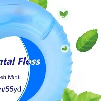 

1 Roll 50m Dental Flosser Oral Hygiene Teeth Cleaning Wax Mint Flavored Dental Floss Spool Toothpick Teeth Flosser