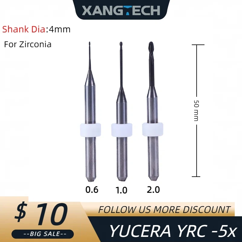 

XANGTECH YUCERA YRC-5X Milling Bur for Zirconia Block Dental Grinding Tool CAD CAM Detnal Lab