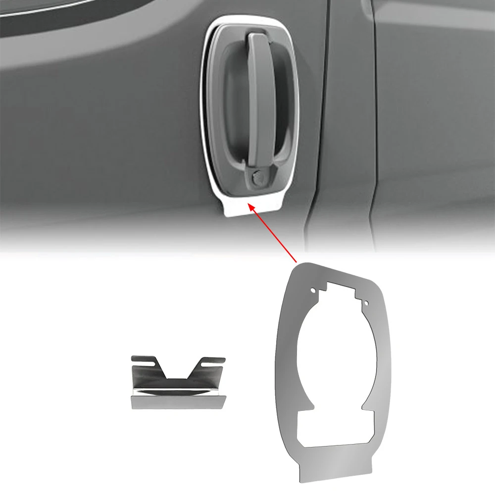 1set Auto Door Handles Accessories Exterior Parts Door Handle Pro Plate For Citroen Relay/Fiat Ducato/Peugeot Boxer 07-Onwards