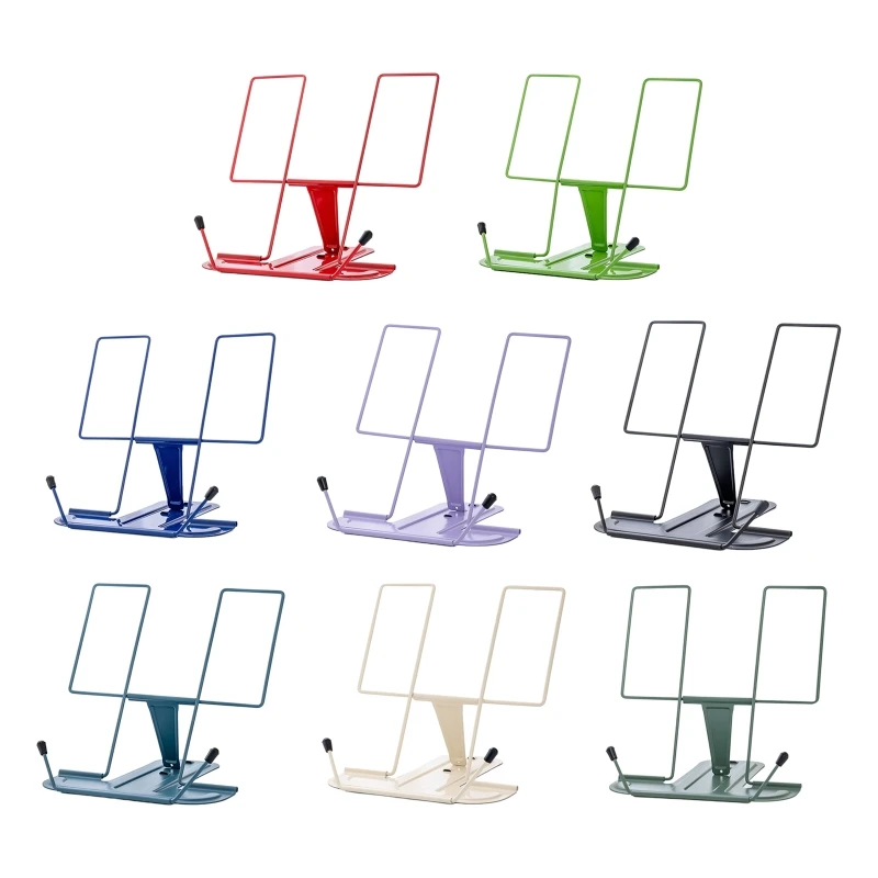 

Adjustable Book Holder Kitchen Metal Page Clips Portable Textbooks Holder Stand for Reading Hands