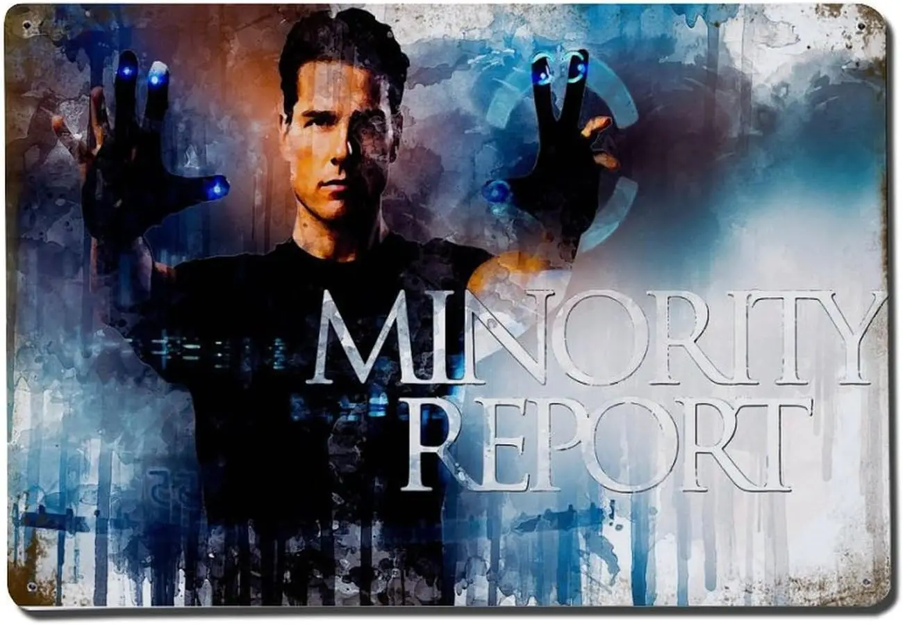 Minority report 1 Metal Tin Sign Poster 8”×12” Painting Sign Funny Wall Vintage Art Decor Retro Plaque For Home Bar Pub Club Caf