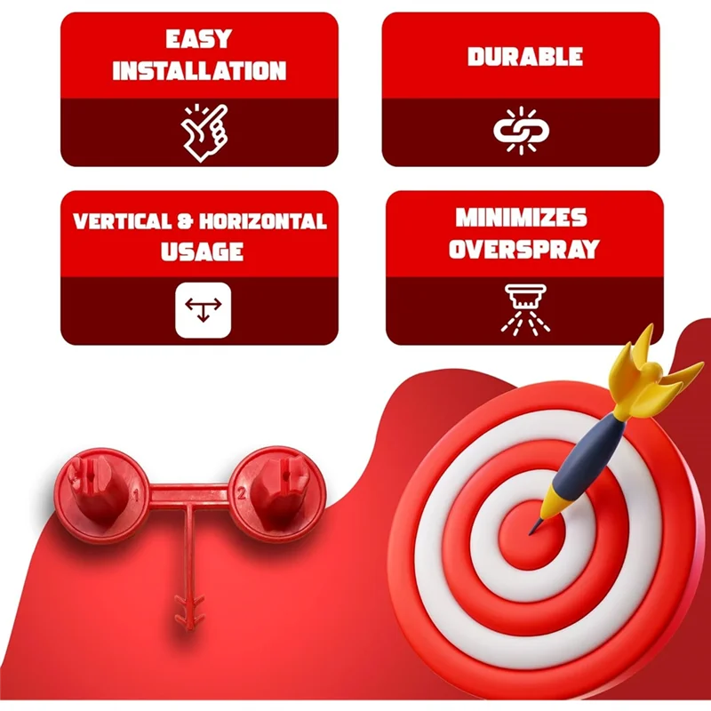 A98E-For Foaming Agent- Precision For Vertical& Ceiling Coverage, 12Pcs Red Nozzle Set Included
