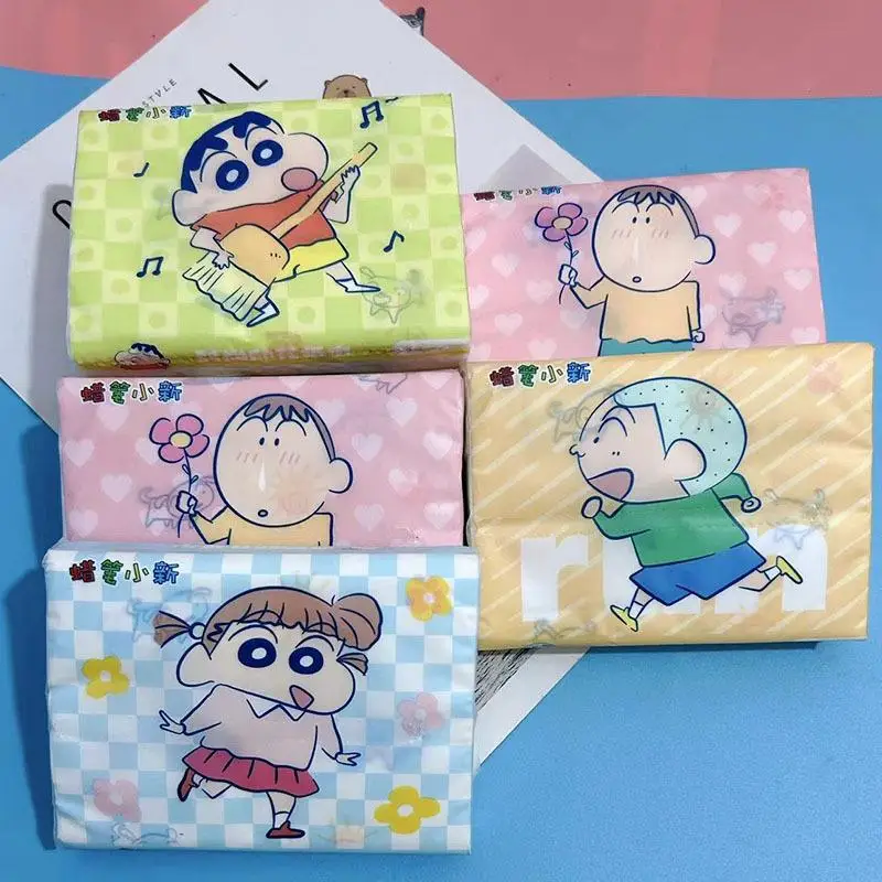 Kawaii Cute Crayon Shin-Chans Tissue Napkin Toilet Paper Facial Tissue Small Packet Paper Paper Portable Birthday Girls Gift