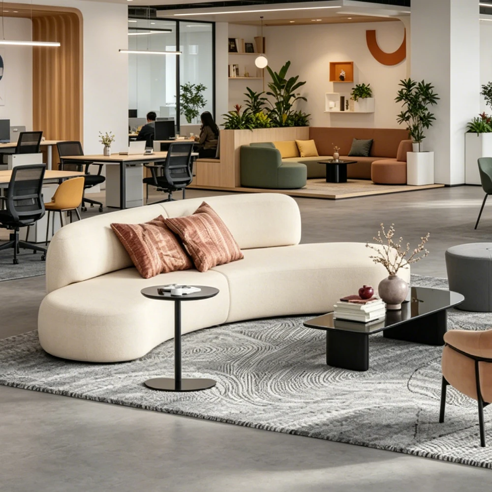 カスタムモジュール式曲線オフィスソファ、受付ロビー待合席ソリ - Office Furniture Solutions のレビューと価格
