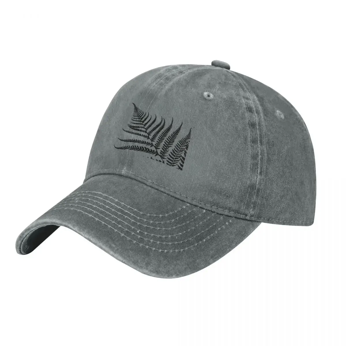 

Black and White Plant Artwork, Fern Leaf Baseball Cap Fashion Beach Custom Cap winter hats for men Military Cap Man Male Women's