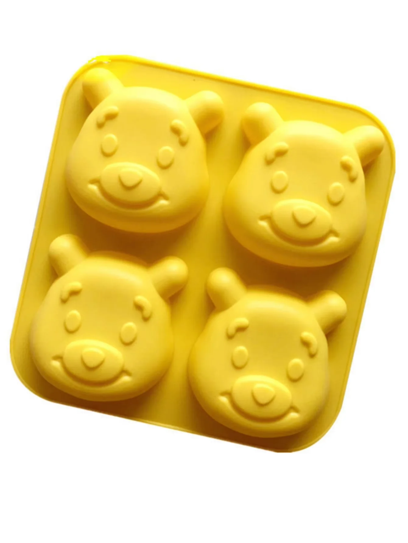 1pc HelloKittys Kuromi Cinnamoroll Siliconen Bakvorm 4-Cavity Food Grade Flexibele DIY Mold voor Cake Chocolade Desserts