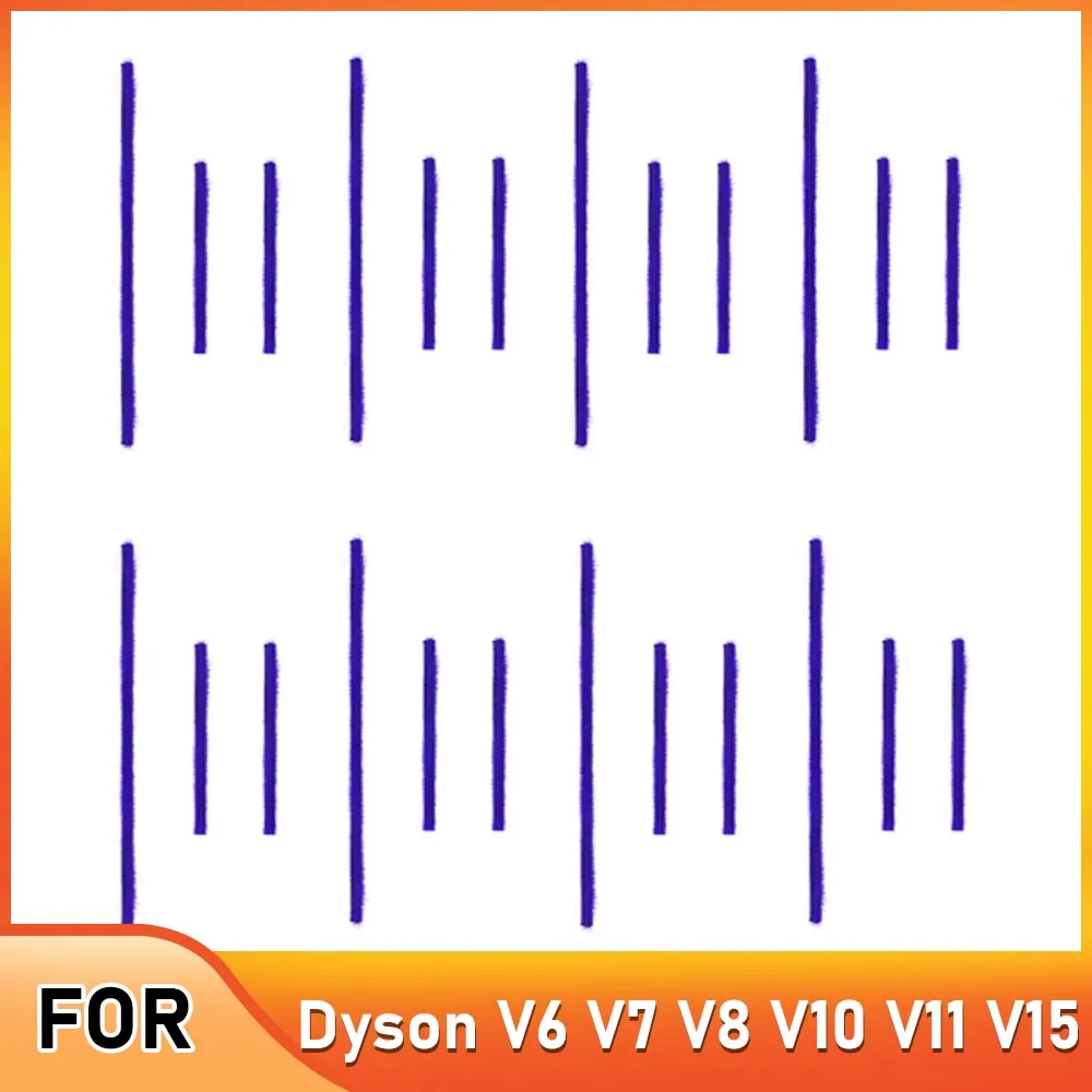 1/2/3/4/8 мягкие плюшевые полоски, сменные для Dyson V6 V7 V8 V10 V11 V15, запчасти для пылесоса, мягкие роликовые бархатные полоски, аксессуары