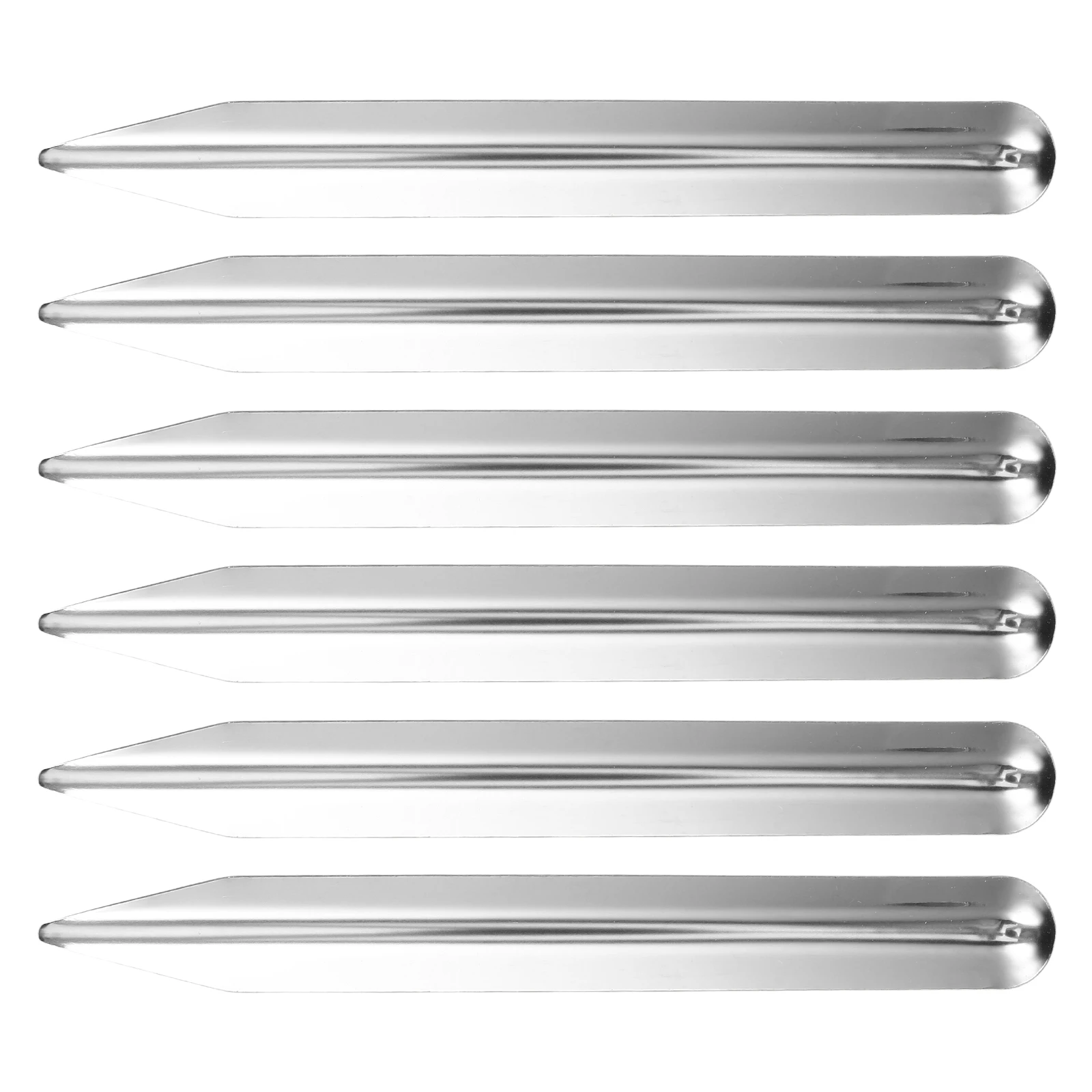 

6pcs Stainless Steel Laboratory Spatula Round Pointed Tip Bead Scoop Mixing Scraper For Chemistry Research Teaching Equipment