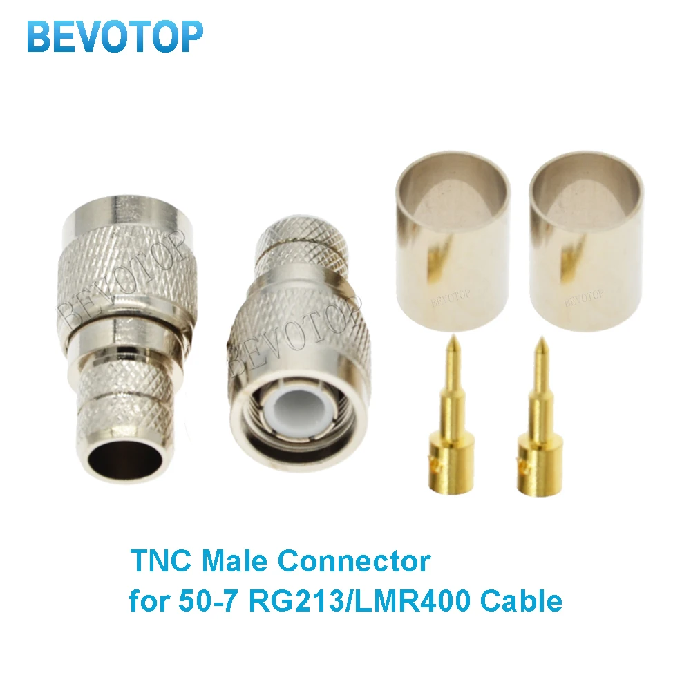 10PCS/lot TNC Male Plug RF Connector RG214/LMR400/50-7 Coaxial Cable Wifi Radio Antenna TNC Male Connector High Qualit
