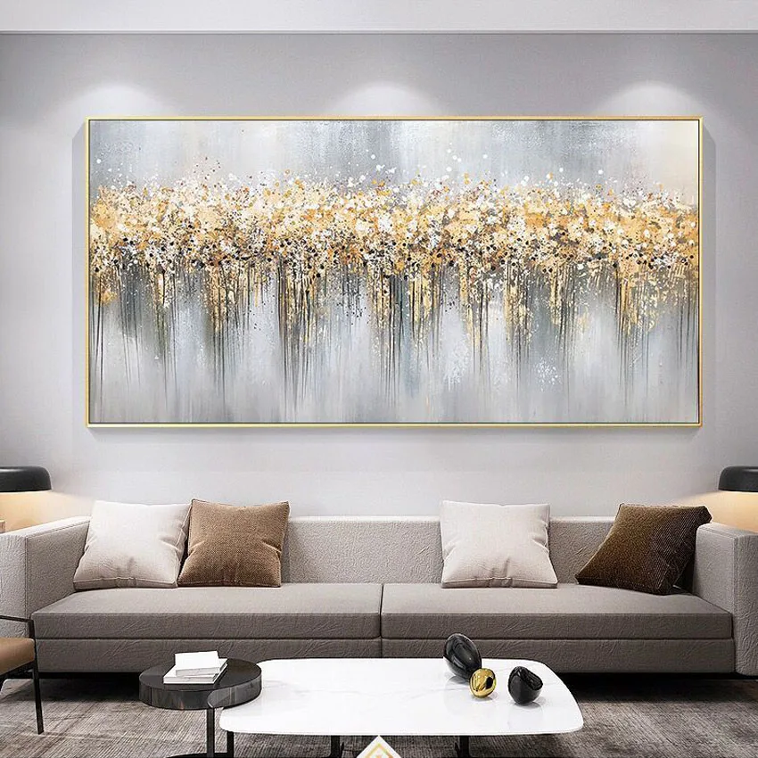 Unique Abstract Hand Drawn Art Oil Painting Wall Decor Canvas Poster Dining Room Sofa Background Hanging Picture Customization