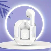 T2 Tws Wireless Bluetooth Headset Transparent Headphones ENC Power Digital Display Stereo Sound Earphones for All Smartphones