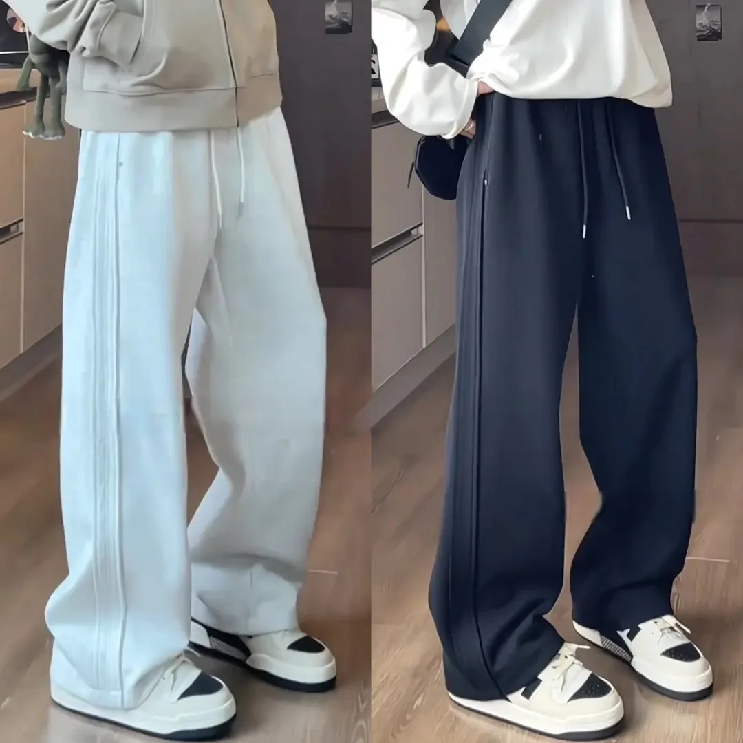 

Осенние новые повседневные брюки в американском стиле, мужские брюки Haome Heavy Du Drapey, спортивные спортивные широкие спортивные штаны для похудения, прямые брюки