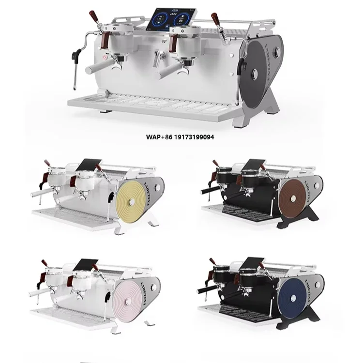 Myth Commercial Dual Group Espresso Machine Best 7L Boiler Touch Screen Stainless Steel Housing White Commercial Coffee Machine