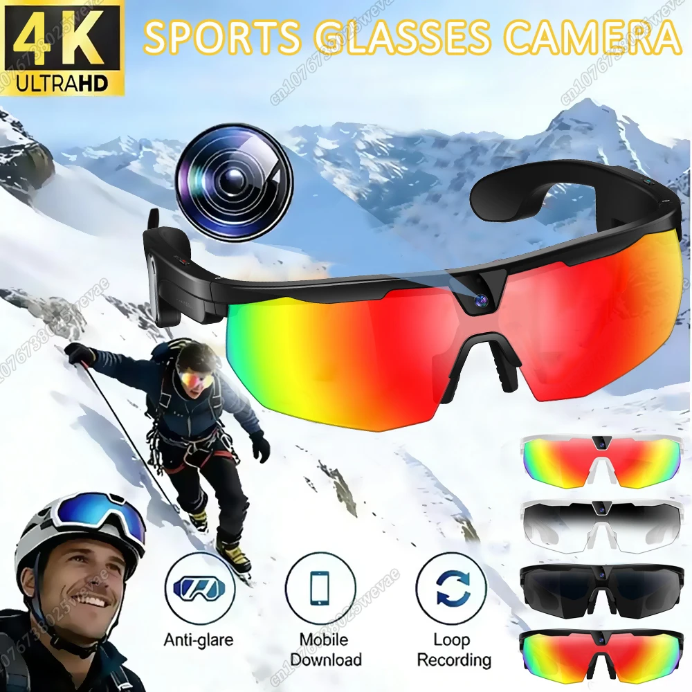 

2026 New 4K HD AI Smart Cycling Glasses Men 800MP Camera Goggle BT Call AI Translation Voice Assistant Control Sunglasses Women