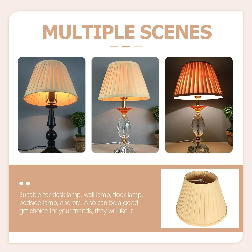 

Pleated Barrel Lampshade Vintage Style for Desk Wall Floor Lamp Shade Small Cover Lamp Cover Table Light Shade