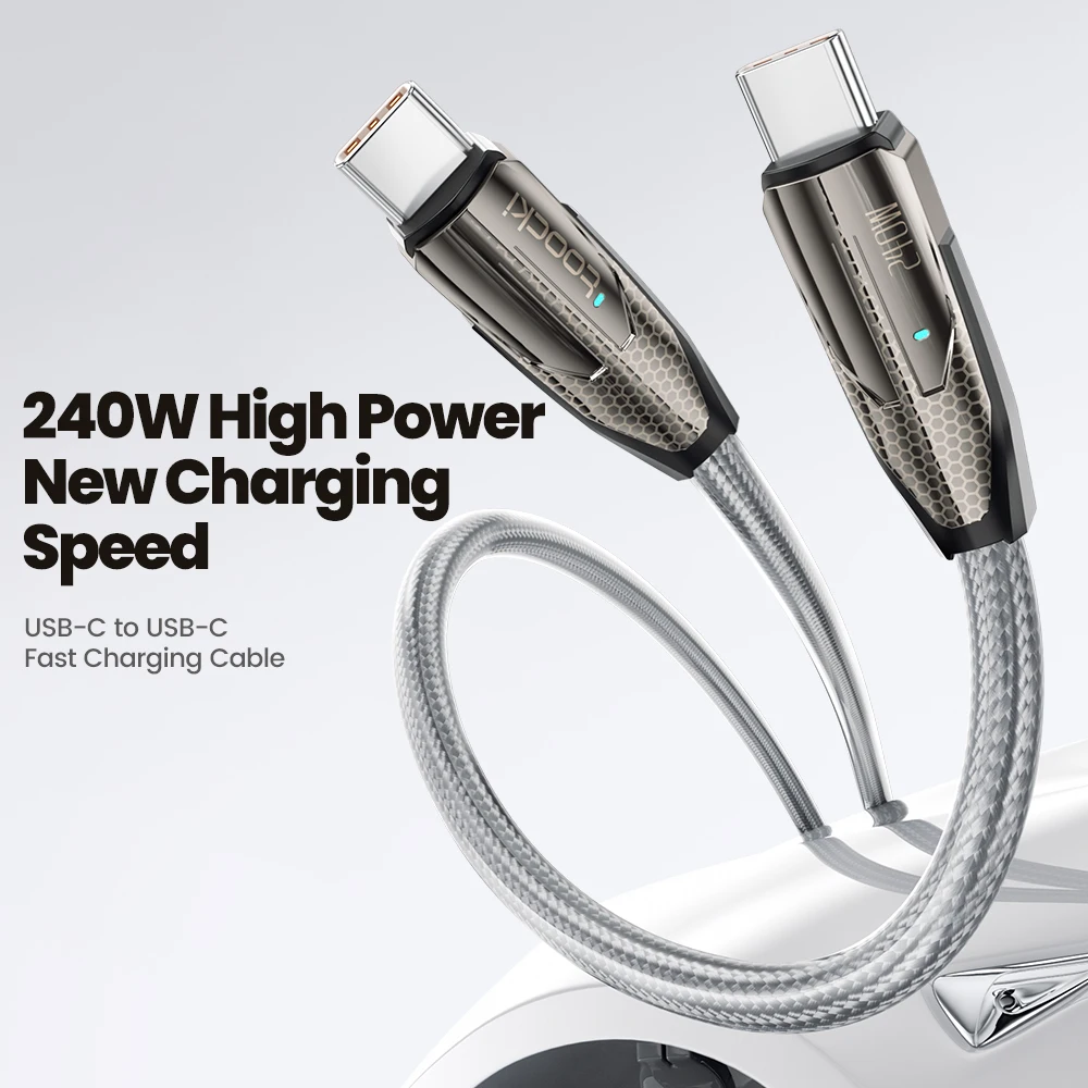 Toocki 240W Cable USB C to USB C PD3.1 Fast Charging Type C Cable for iPhone 16 15 Macbook Samsung Galaxy S24 S23  Xiaomi Huawei