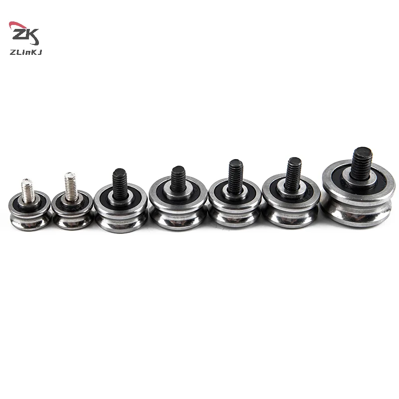 SG15+M5 SG20+M6 SG25+M8 Screw Steel Pulley Ball Bearings Track Guide Roller