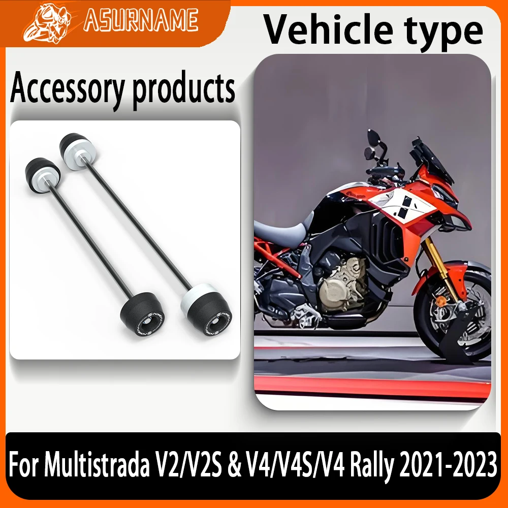 

For Ducati Multistrada V2 / V2S & V4 / V4S / V4 Rally & V4 S Sport 2021-2023 Front & Rear wheel Spindle Crash Protection Kit
