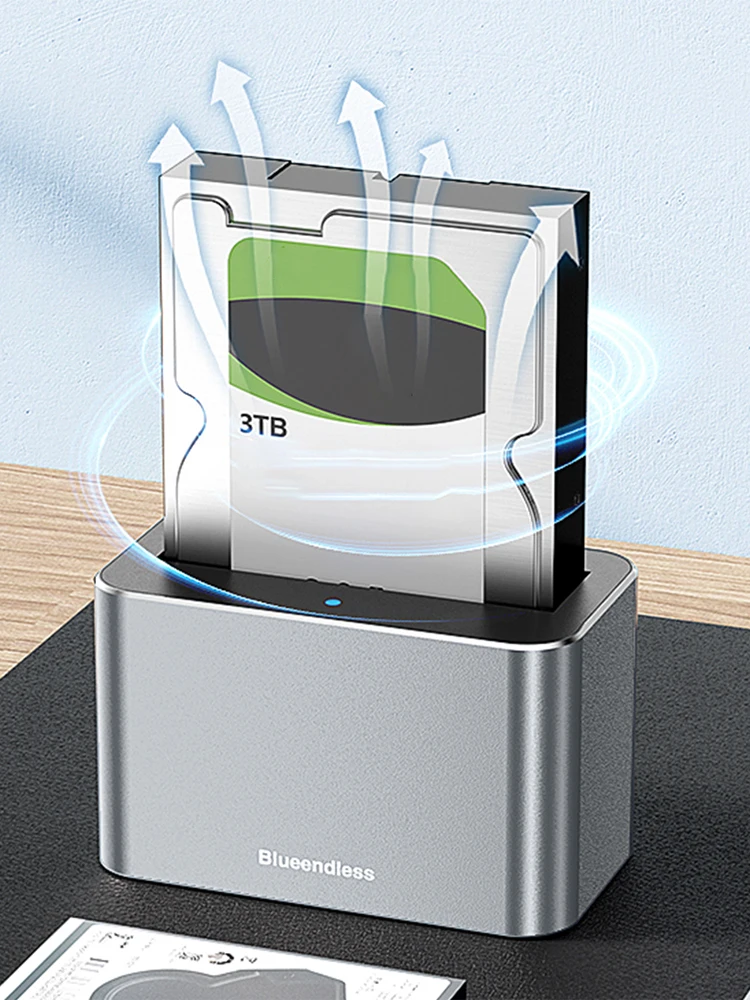 Harde Schijf Dock 5Gbps USB3.0 naar SATA/SAS Extern Harde Schijf Docking Station 20TB voor 2.5/3.5 inch SATA/SAS HDD SSD - afbeelding 2