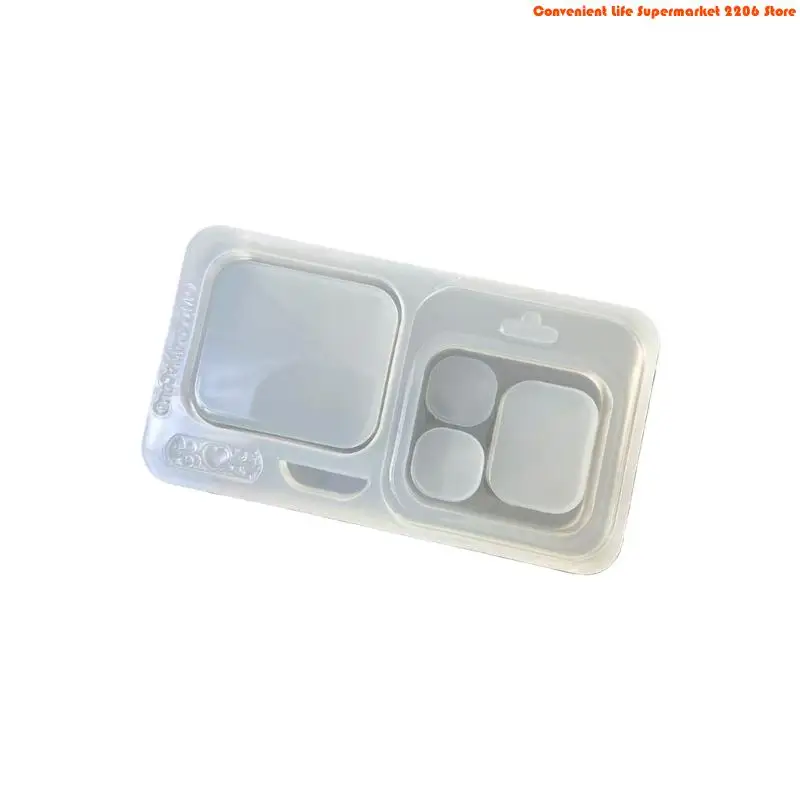 E06E Silicone Mould With Three Holes For Safe Crafting Of Decorative Small Boxes Heat Resistant Materials
