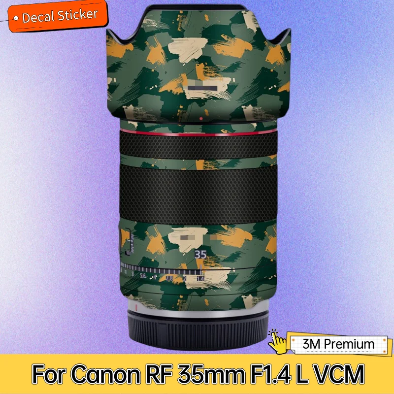 Pegatina protectora para lente de cámara, película de envoltura de vinilo antiarañazos, capa protectora para Canon RF 35mm F1.4 L VCM, RF35 F/1.4L