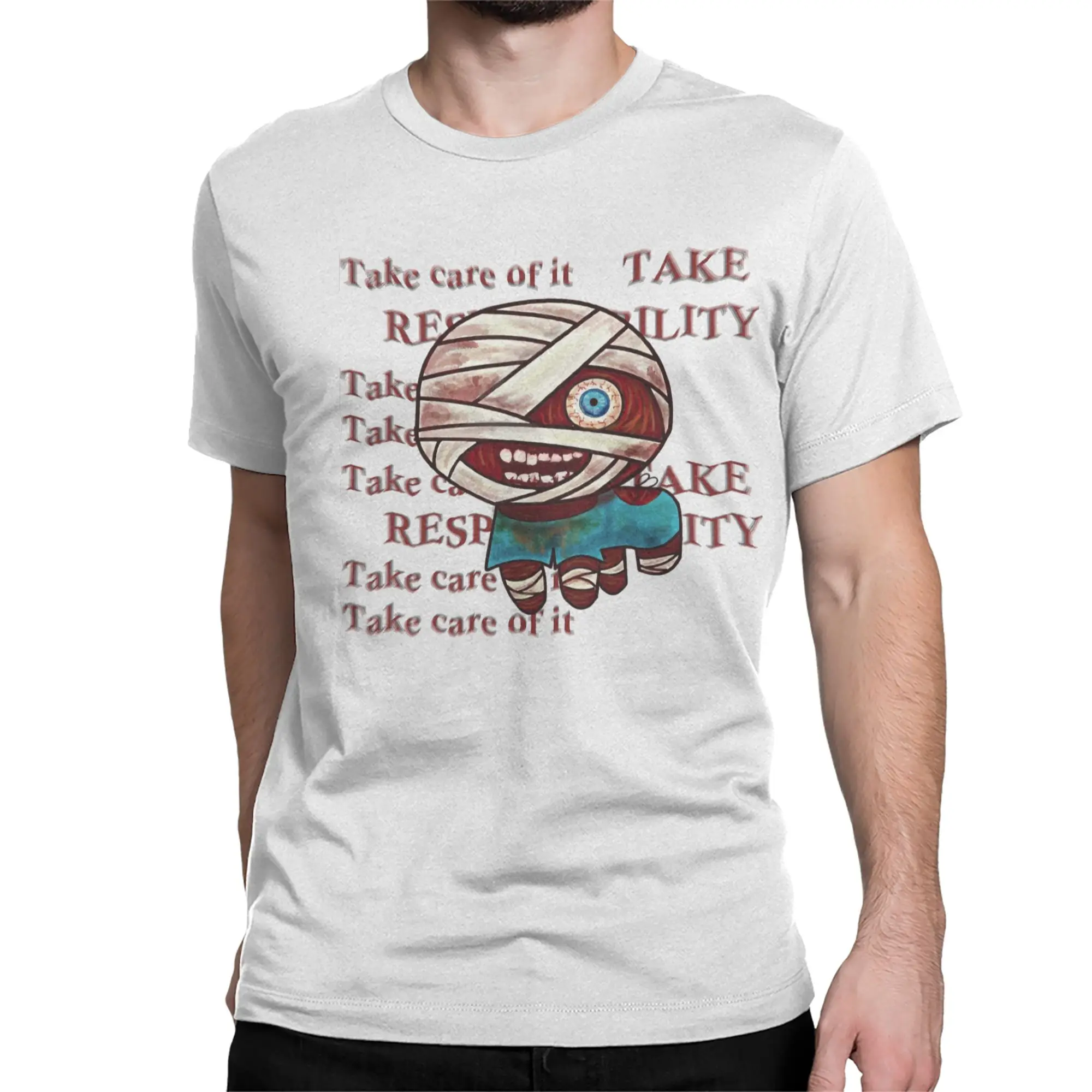Hipster Captain Curly 'Tism Mouthwashing T-Shirts Men Women's O Neck Cotton T Shirt  Short Sleeve Tees Gift Idea Tops
