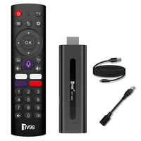TV98 ATV H313 Android TV Stick 14.0 8K 2.4G 5G WiFi Quad Core BT5.0 Smart TV Box Smart TV Stick for Network Media Player