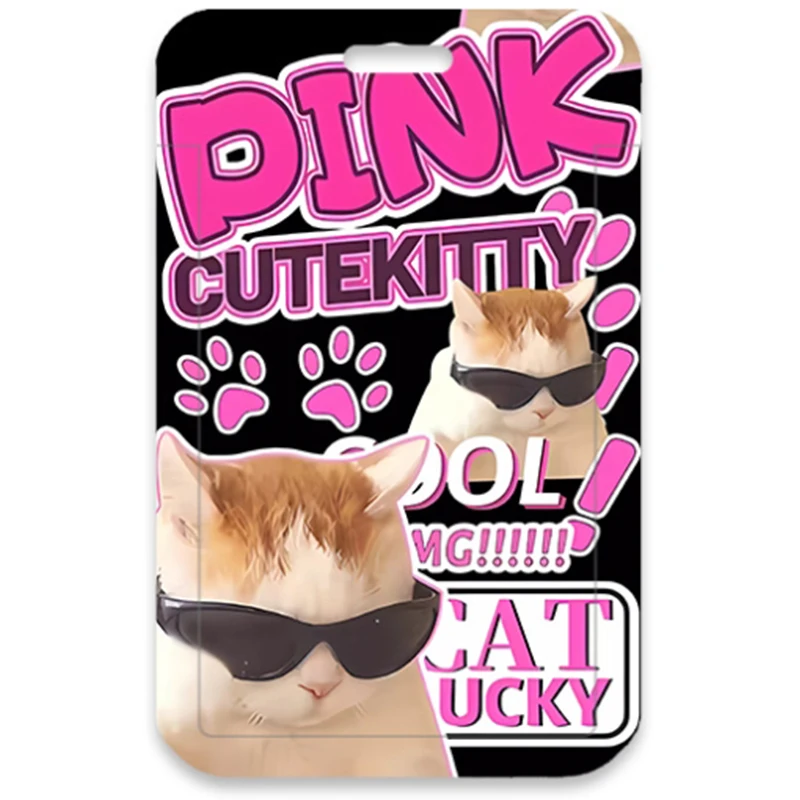 

Веселые выражения кошек и собак, общественная транспортная карта, удостоверение личности, держатель банковской карты, дверная карта, брелок