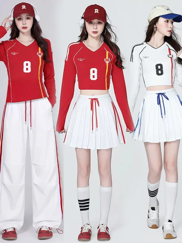 High School Student Cheerleading Performance Outfit Gymnastics Entrance Ceremony Group Dance Competition Costume
