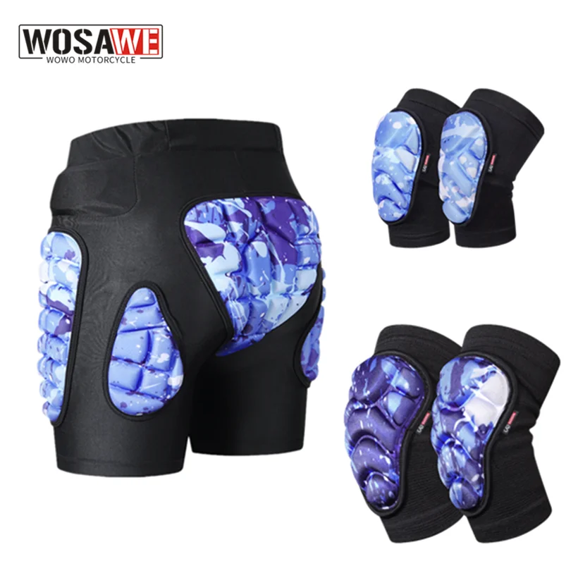 Freeshipping S-L Child Outdoor Sports Ski Skate Snowboard Protection Skiing Protector Skating Protective Hip Padded Shorts